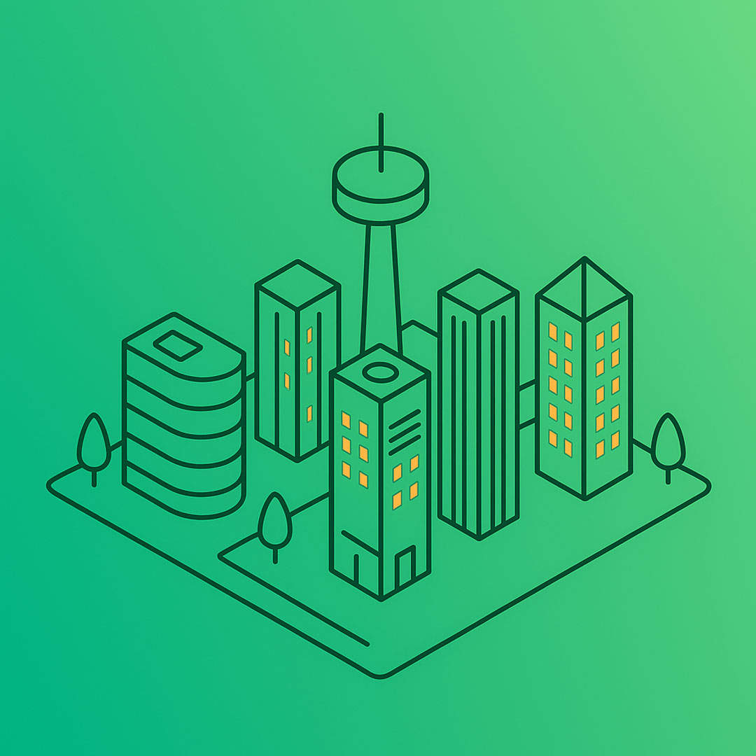 Data center server room illustration